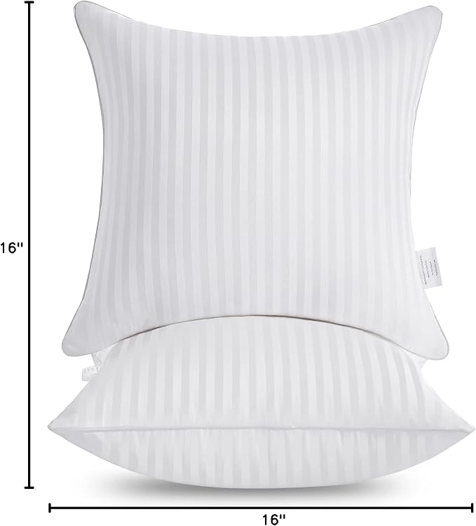Oubonun 16 x 16 Throw Pillow Inserts, Firm and Fluffy Decorative Square Pillows - Image 8