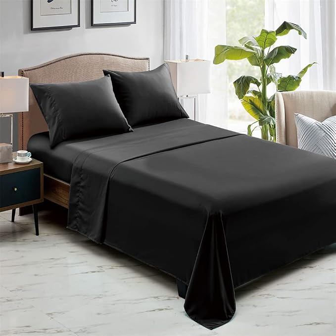 FreshCulture Queen Flat Sheets Only, Soft Microfiber Bedding Sheets - Image 2