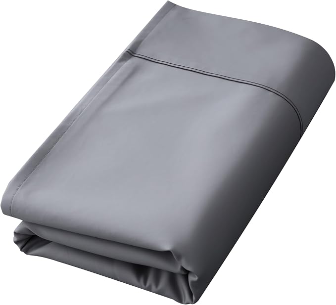 Cotton Flat Sheets Only, 600 TC 100% Cotton Flat Sheet Top Sheet Only, Queen by ShunjieHome