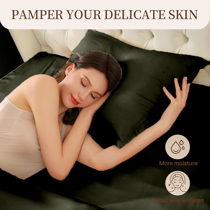 Mulberry Silk Pillowcase for Hair and Skin Queen Size 20"X 30" - Image 7