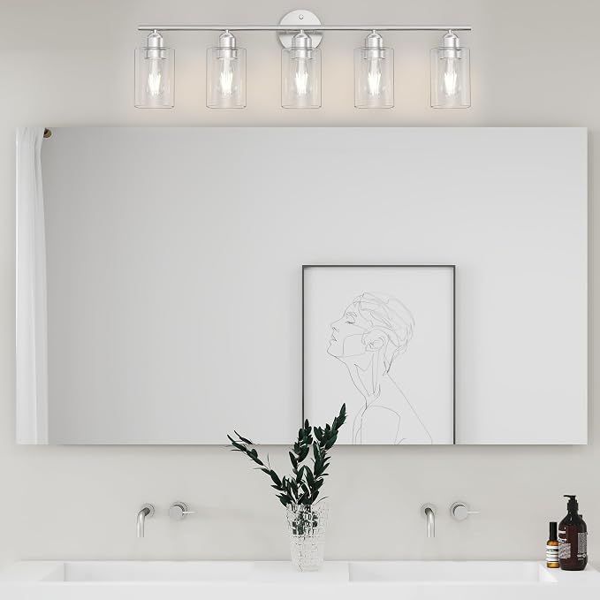 Espird Bathroom Vanity Light Fixtures Brushed Nickel Bathroom Lighting Fixture - Image 9