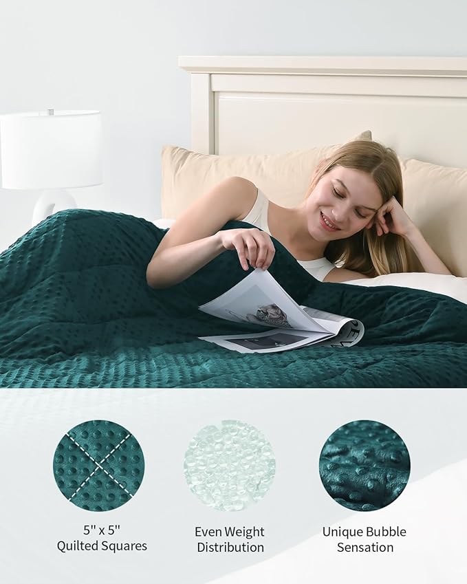 Mr. Sandman Weighted Blanket for Adults, Soft Cooling Heavy Minky Blanket for - Image 3