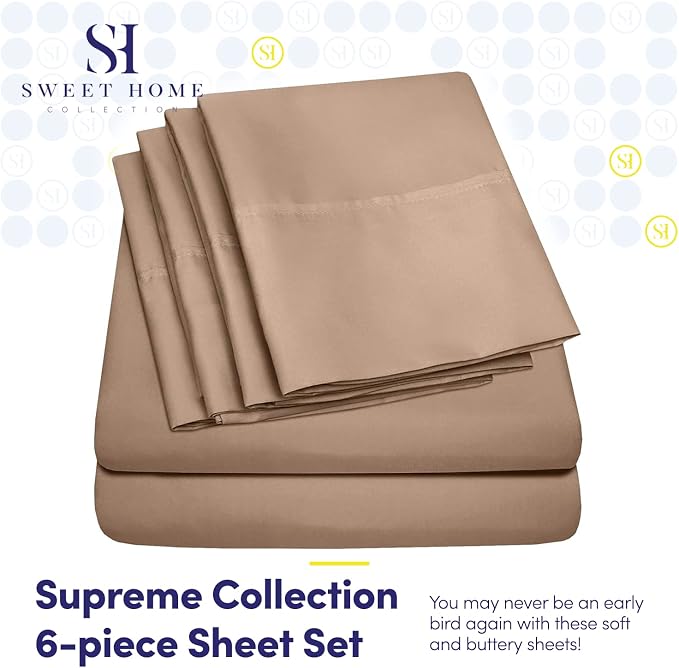 Queen Sheets Taupe - Image 2