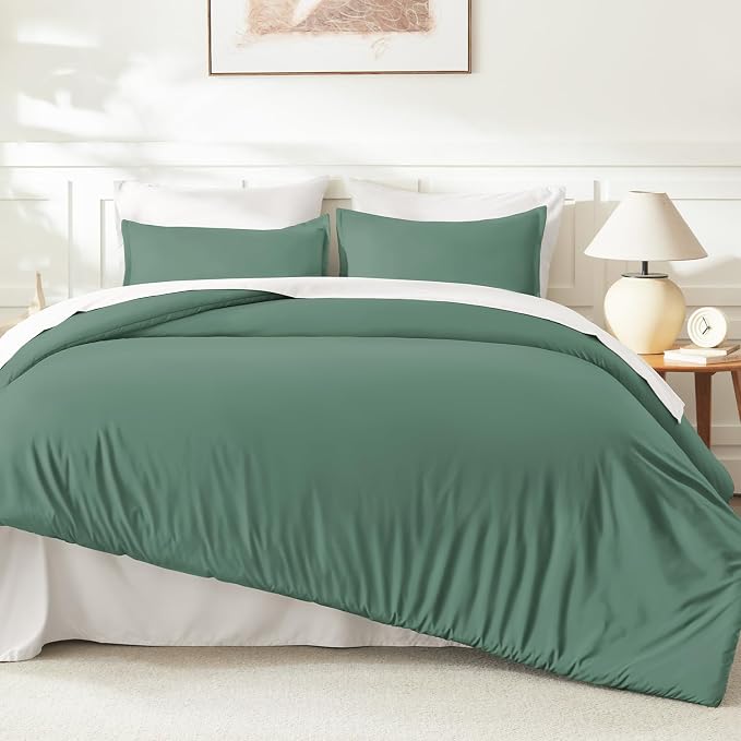 Litanika Comforters Twin/Twin XL Size Haze Green, 2 Pieces Lightweight Solid - Image 6
