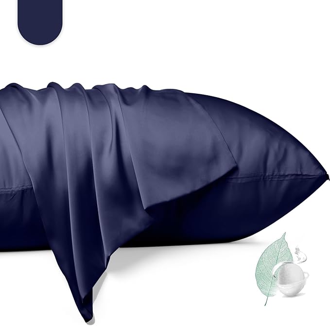 100% Mulberry Silk Pillowcase 2 Pack, King Size Silk Pillow Cases by Unknown