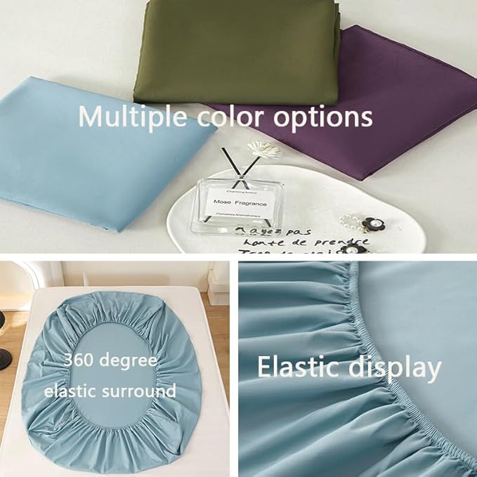 Bedding Queen Size Fitted Sheet Only- Bottom Matress Fitted Sheet-Fits 15inches - Image 4