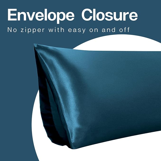 MR&HM Satin Body Pillow Cover, Soft and Breathable Body Pillow Case - Image 7