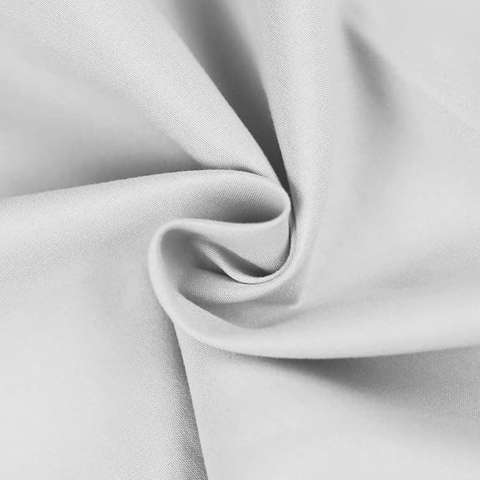 Microfiber 2 Queen Light Gray Fitted Bottom Bed Sheets 1800 Ultra Soft - Image 3