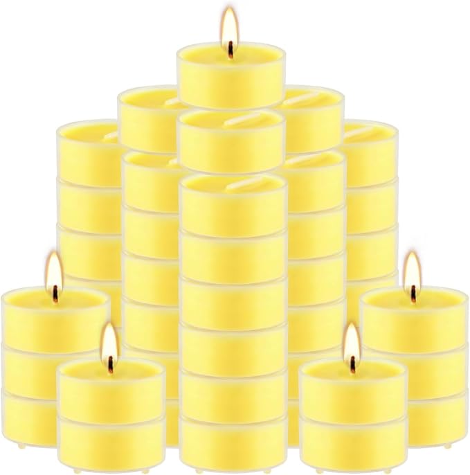 Fclayvts 3.5-Hour 100 Pack Citronella Tealight Candles, Outdoor and Indoor - Image 3