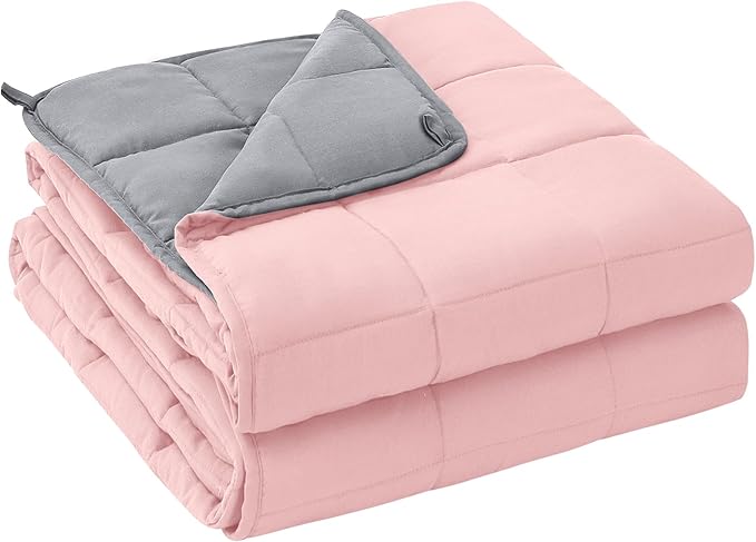 yescool 20lbs Pink Grey Weighted Blanket by yescool