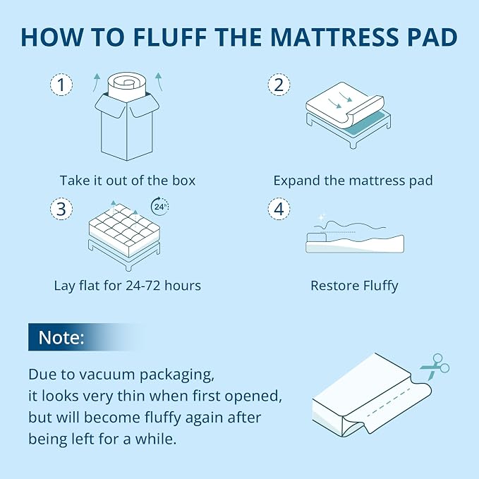 YUGYVOB Twin XL Mattress Topper Extra Thick, and Breathable Mattress Pad 8-21" - Image 8