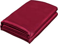 Homiest Burgundy Satin Queen Flat Sheet, Silky Bedding Top Sheet by Homiest