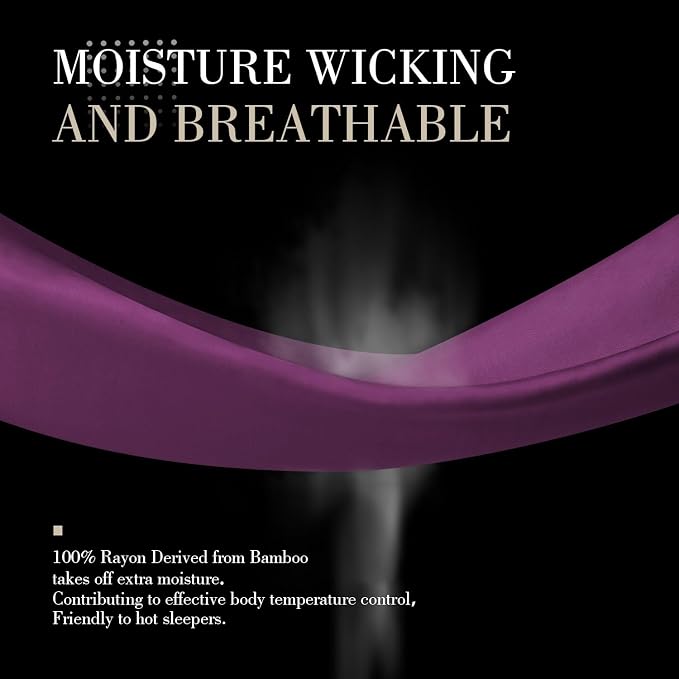 WishSmile Cooling Queen Pillowcases Set of 2 Breathable Cool Silky Soft Rayon - Image 5