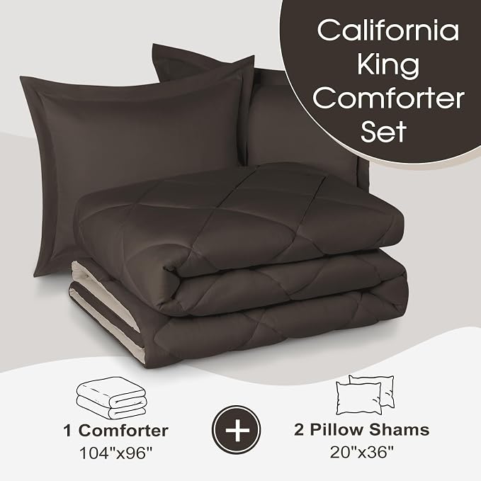 Basic Beyond California King Comforter Set, 1 Comforter 104"x96" and 2 Pillow - Image 6