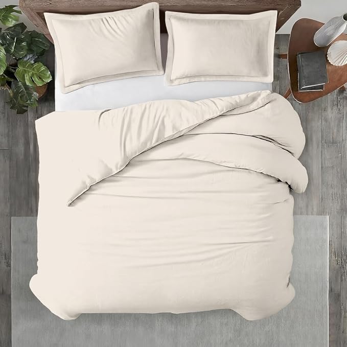 Kotton Culture 3 Pc Duvet Cover King Size Set-100% Egyptian Cotton 600 Thread by KottonCulture