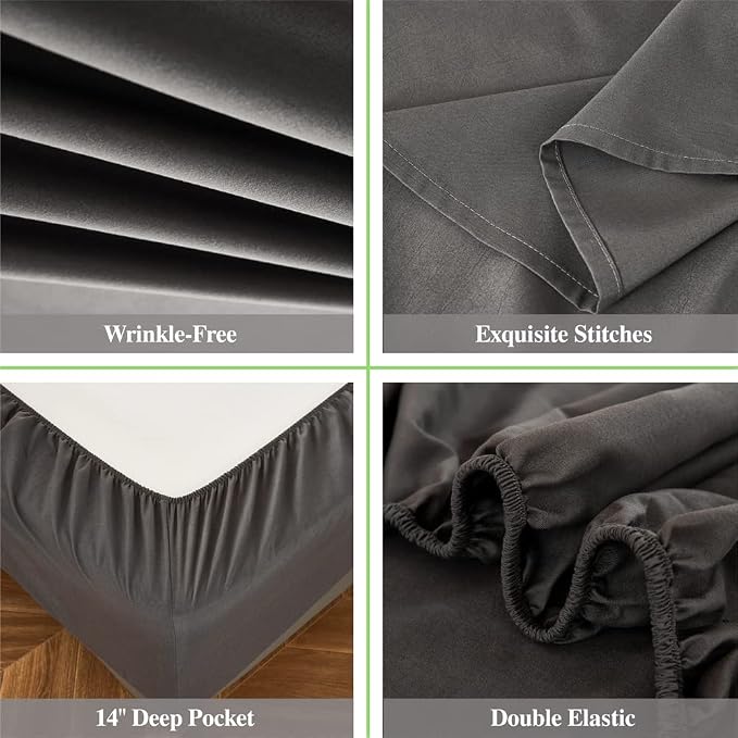 ILAVANDE King Size Sheets Set 4 Piece, Hotel Luxury Super Soft 1800 Series - Image 5
