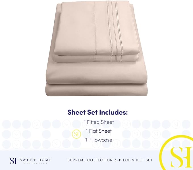 Twin XL Sheets - Breathable Luxury Sheets - 1800 Supreme Collection Extra Soft - Image 4