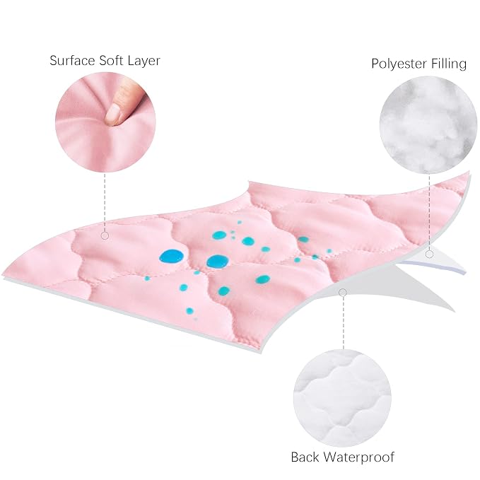 Crib Mattress Protector Sheets Fitted Waterproof Crib Mattress Pad Cover - Image 3