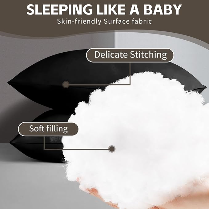 HIMOON Bed Pillows for Sleeping 4 Pack, Queen Size Cooling Pillows Set of 4 - Image 4