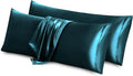 Aormenzy Satin Body Pillow Cover Set of 2, 20x54 Inches Dark Teal Case by Aormenzy