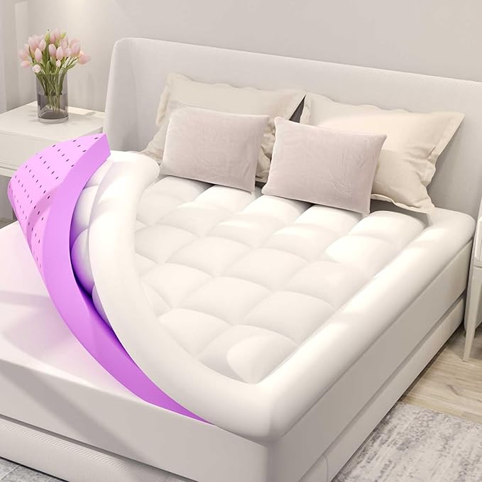 BDEUS Dual Layer 5 Inch Memory Foam Mattress Topper California King Size by BDEUS