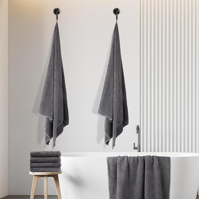 HOMEXCEL 8 Piece Bath Towel Set, Microfiber Bathroom Towel - Image 8