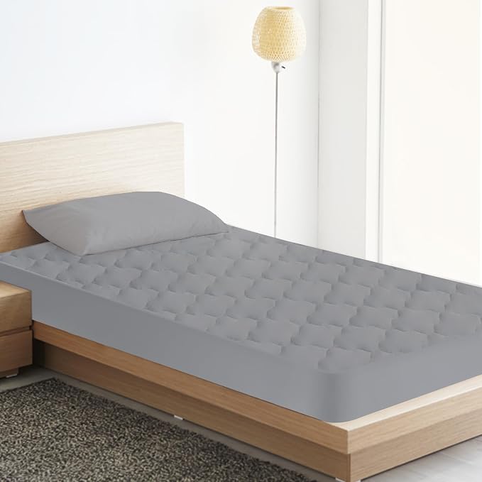 Twin Mattress Protector Pad Waterproof Quilted, Breathable & Cooling Twin Size - Image 2