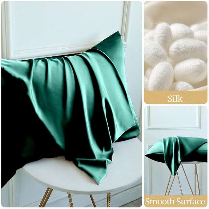 Mulberry Silk Pillowcase for Hair and Skin Standard Size, Silk Pillowcase 20"X - Image 7