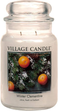 Village Candle Winter Clementine Large Apothecary Jar, Scented Candle, 21.25 oz. by VillageCandle