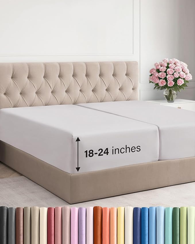 Extra Deep Split King Fitted Sheet by CGKUnlimited