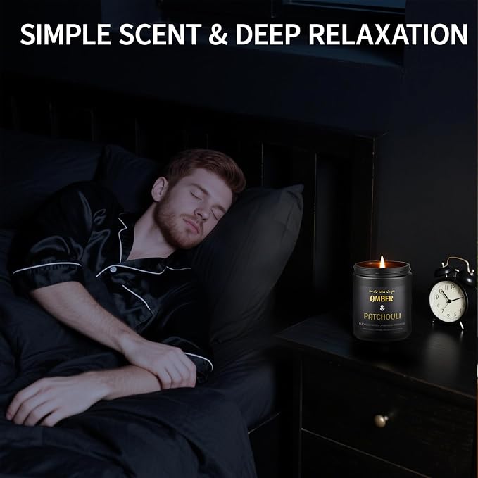 Scented Candles for Men, 4 Pack Mens Candle Gift Set, Relaxation Candles for - Image 4