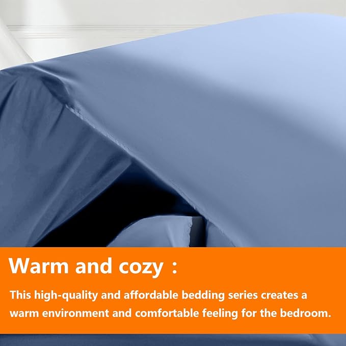 TAIMIT Slate Blue King Comforter Set - Image 2