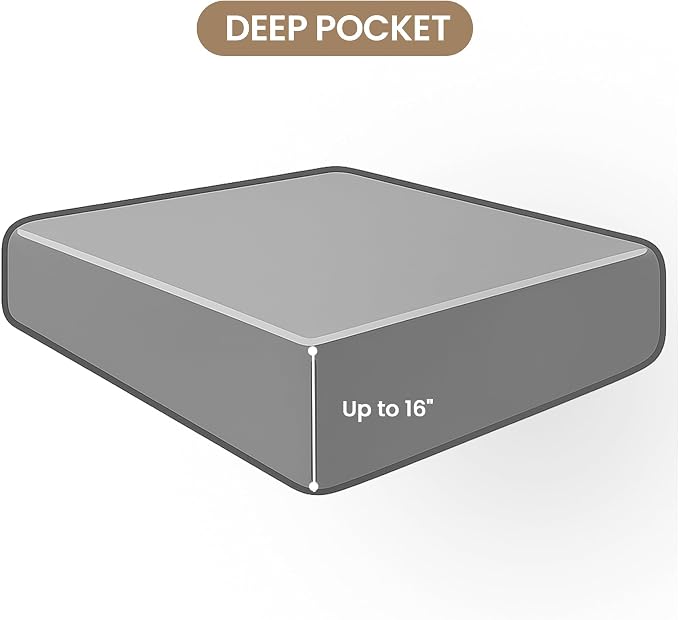 ROSE&RISY Dark Grey Full Fitted Sheet, Soft and Breathable - Image 3