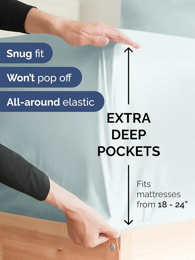 Extra Deep Split King Fitted Sheet - Image 2