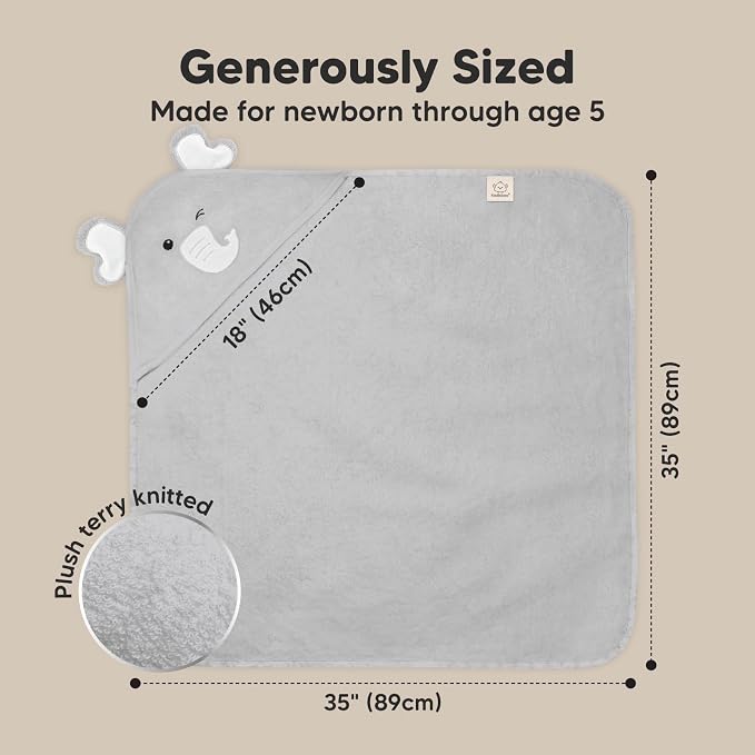 KeaBabies Hooded Baby Towel for Newborn - Image 4