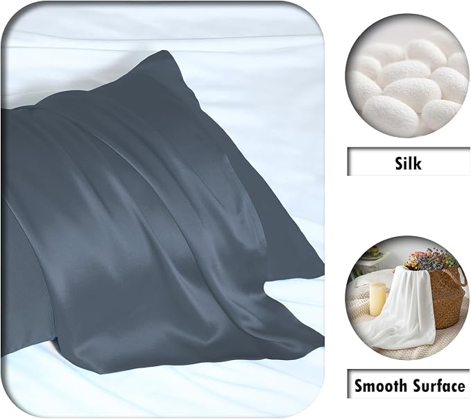 Mulberry Silk Pillowcase for Hair and Skin Standard Size 20"X 26" Pillow Case - Image 2