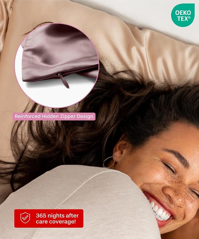 Colorado Home Co Mulberry Silk Pillowcase, Deep Mauve, Queen Size, 22 Momme - Image 5