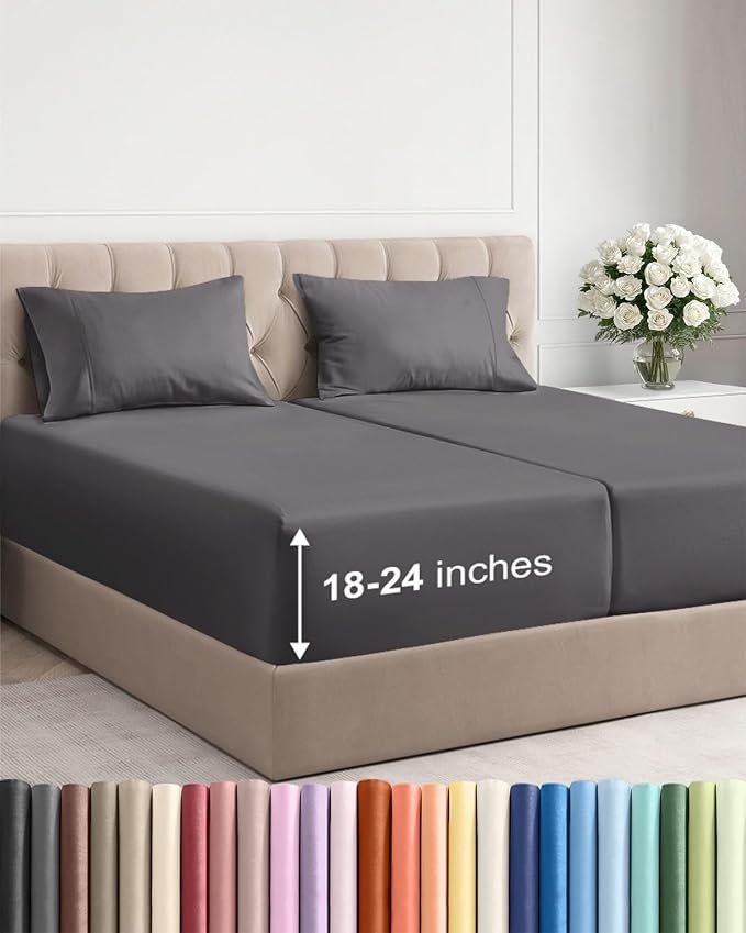 Extra Deep Split King Sheet Set by CGKUnlimited