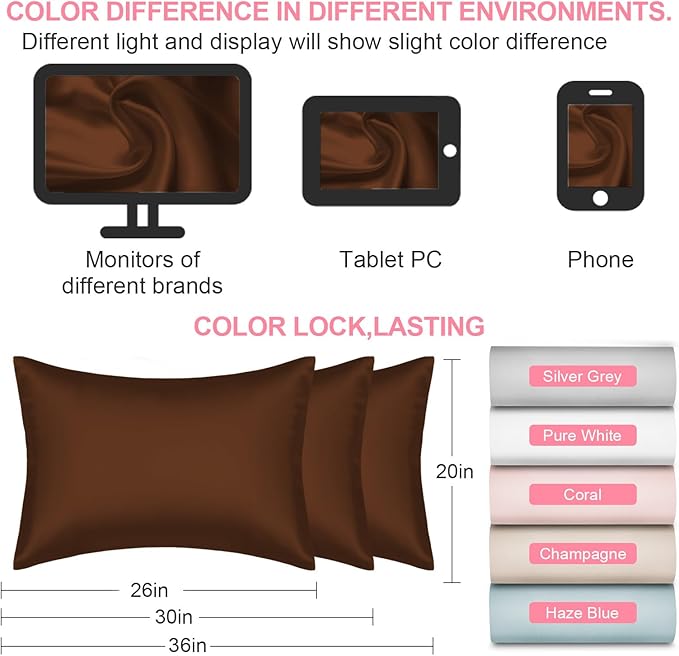 Silk Pillow Cases 2 Pack Queen Size - Image 7