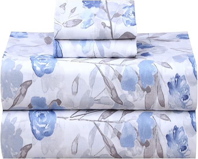 RUVANTI 100% Cotton Sheets – King Size Percale Bedding, Cooling & Breathable by Ruvanti
