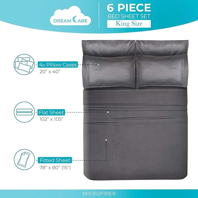 DREAMCARE California King Sheet Sets - Image 3