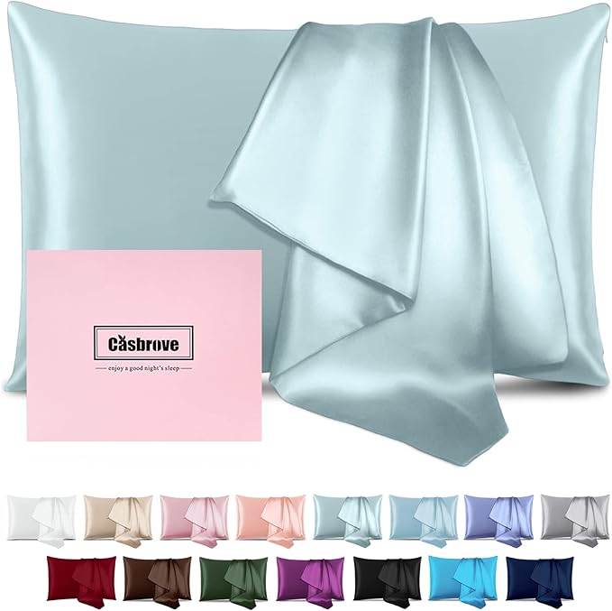Silk Pillow Cases for Hair and Skin Mulberry Silk Pillowcase Soft Breathable by Casbrove