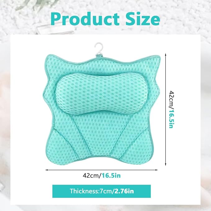 Bath Pillow, Ergonomic Bathtub Pillows - Image 6
