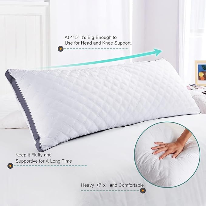Oubonun Premium Adjustable Loft Quilted Body Pillows - Image 4