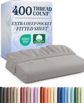 Extra Deep Twin 400 Thread Count Cotton Fitted Sheet by CGKUnlimited