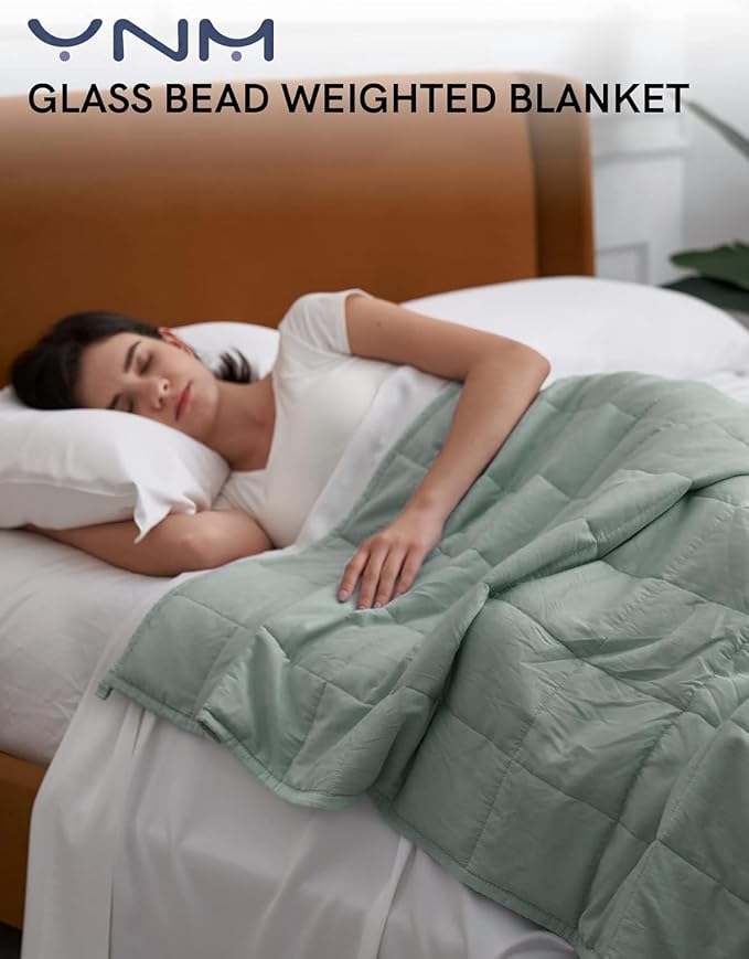 YnM Weighted Blanket, Heavy 100 Percent Oeko-Tex Certified Cotton Material - Image 2