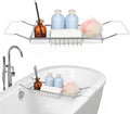 Cabilock Stainless Steel Expandable Bathtub Tray, Chrome Polished Telescopic by cabilock