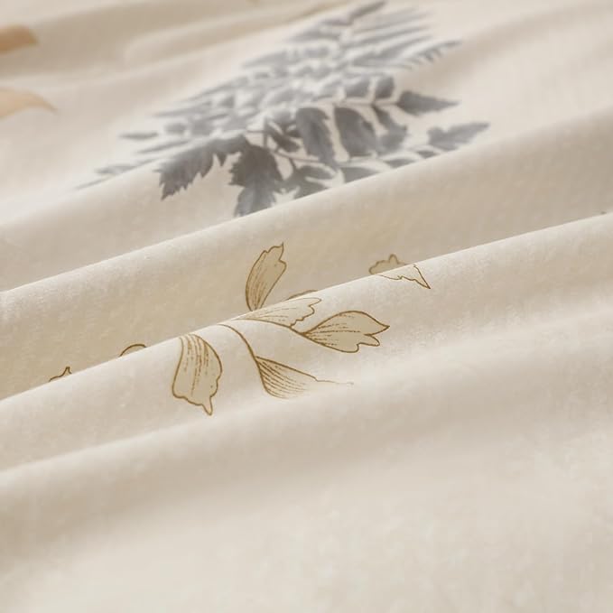 OAITE Duvet Cover Set Queen Size Floral Pattern Ultra Soft 100% Cotton Duvet - Image 6