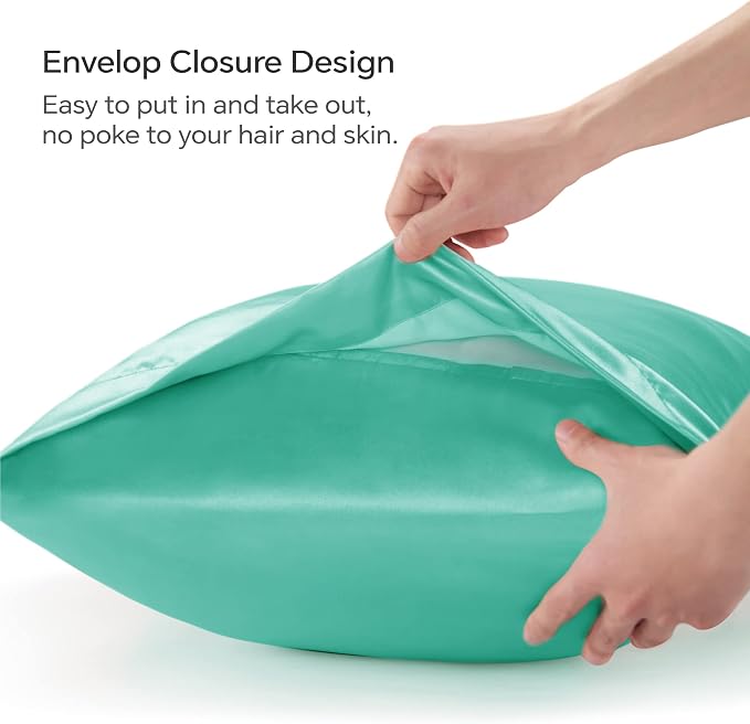 BEDELITE Satin Body Pillow Cover, Super Soft and Cooling Body Pillow Pillowcase - Image 4