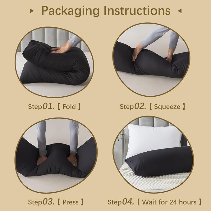Memory Foam Body Pillow Insert, Soft Large Long Bed Pillow - Image 5